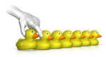 Placing ducks in a row.